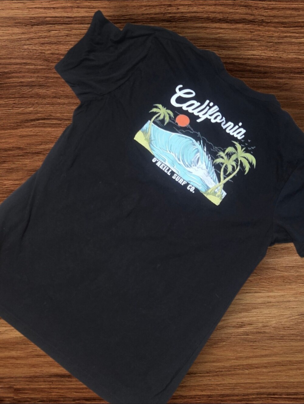 O'Neill Black Short-Sleeve Crewneck Surf Logo Tee